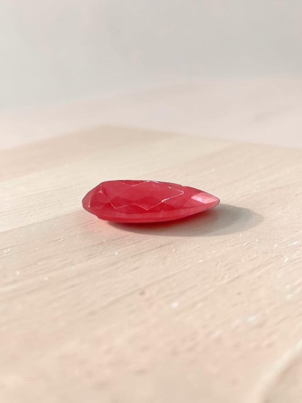8.59 Carat Pear-Shaped Rhodonite Gemstone View 4